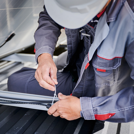 Collier de serrage plastique 4,8x450 Blanc (100 pièces) EDO777811 EDO Technic