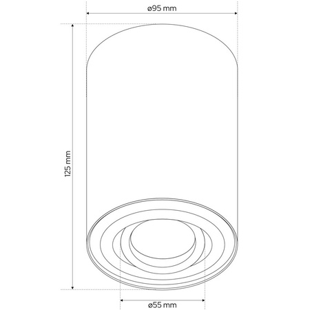 SKAND 1 Gold GU10 IP20 spot circulaire doré pour plafond EDO777225 Edo Solutions