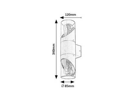 Applique d'extérieur Novigrad IP54 2xE27 noir Rabalux 7237