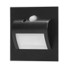DRACO LED NEW 1,5W, luminaire encastré pour escaliers, 12VDC, 30lm, 4000K, noir, détecteur de mouvement et de crépuscule