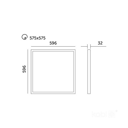 Kobi Panneau LED CAPRI G2 25-36-40W 60x60 3CCT IP44 UGR<19 Pro