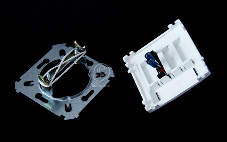 Prise haut-parleur simple avec champ de description blanc Kontakt Simon BMGL31.01/11