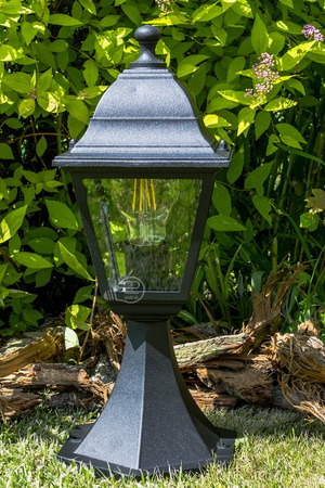 Borne lumineuse de jardin noire, lanterne, en aluminium E27 ECO CLASS LANTERN CLASSIC Ledvance
