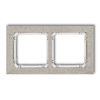 Cadre double universel béton (cadre gris clair, fond blanc) gris clair Karlik Deco 27-0-DRB-2