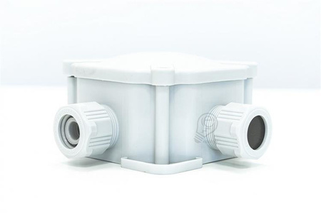 Boîte hermétique pour montage en saillie, 122x122x44.6mm, IP67, 4xPG27, gris, 6455-27P/2, SEZ