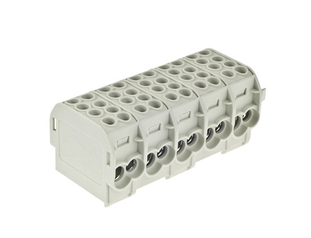 LAME DE CONNEXION A CINQ BOULONS ZGX 5x(1x25/2x16) MM2 (GRIS)