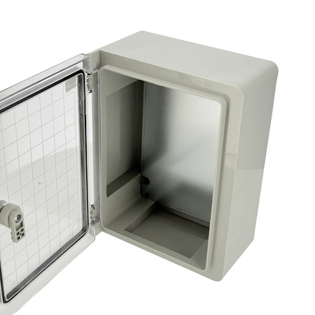 Coffret électrique ABS 250x330x140 avec plaque de montage galvanisée (porte transparente) | 800.701.002 | HOROZ