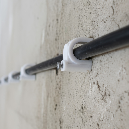 Attache-câble avec clou rond type FLOP fi 18mm blanc (pack. 100 pcs.) | HOROZ