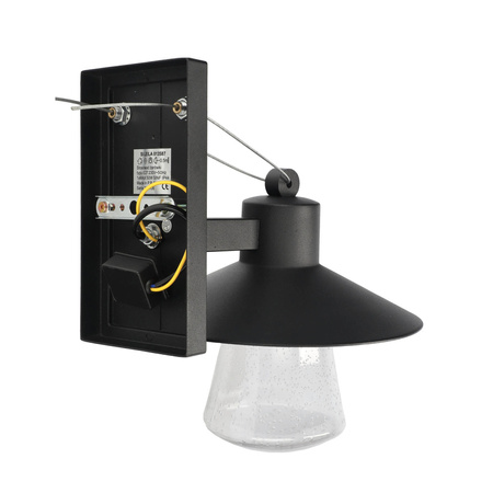 Luminaire de façade Leila noir E27