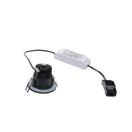 PATTA-F encastré de plafond intérieur/extérieur, rond, noir, LED, 11W, 3000K, IP20/IP65, RT 2012, variable Triac, SLV