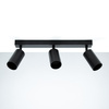 Plafonnier spot pour plafond 3xGU10 noir MALGA 3 Edo Solutions