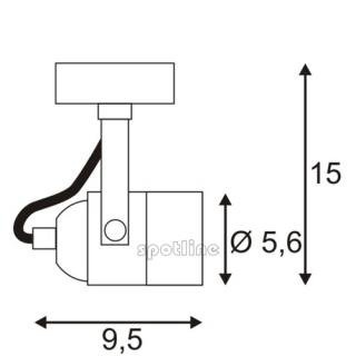 SPOT 79 applique et plafonnier intérieur, gris argent, GU10/QPAR51, 50W max, 132024 SLV