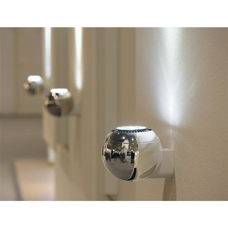 LIGHT EYE BALL applique chrome/blanche, GU10, max 75W, SLV