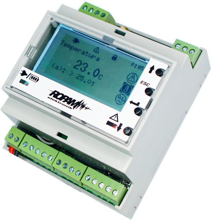Panneau LCD-HMI dans un boîtier à 4 rails DIN, compatibilité : BasicGSM 2, MultiGSM 2 (sans -PS)