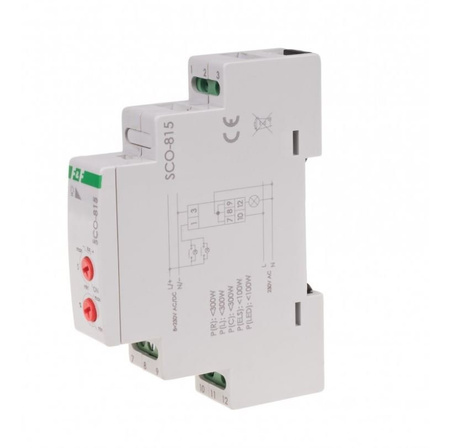 Variateur de lumière avec mémoire des réglage, R-L-C-ESL-LED, 1 module 500W SCO-815 F&F