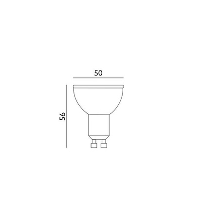 Ampoule LED GU10 SMD 5W 3000K couleur chaude Kobi