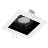 Spot de plafond encastré RUTEN 1 Blanc IP20 carré blanc-noir EDO777128 Edo Solutions