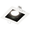 Spot de plafond encastré RUTEN 1 Blanc IP20 carré blanc-noir EDO777128 Edo Solutions
