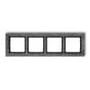 Cadre quadruple universel béton (cadre anthracite, fond noir) anthracite Karlik Deco 11-12-DRB-4