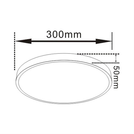 RAPIDO LED 24W 1344lm 4000K rond plafond noir Lumière Prestige LP-433/1C S BK