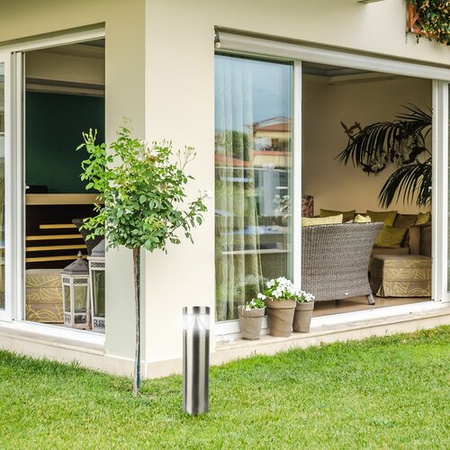 Lampe de jardin Lisbonne 7W IP54 4000K LED 560lm acier inoxydable Rabalux 7828