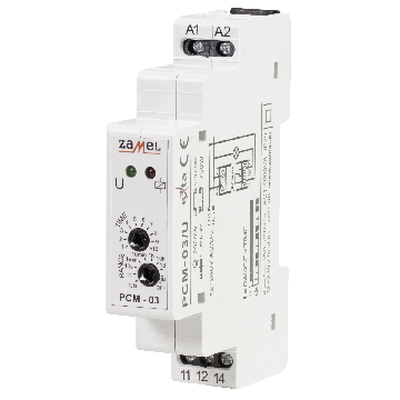 Relais temporisé 12-240V AC/DC, PCM-03/U, exta Zamel