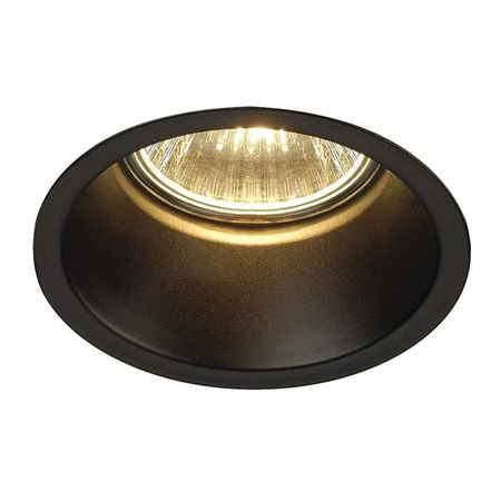 HORN encastré de plafond intérieur, simple, noir mat, GU10/QPAR51, 50W max, SLV