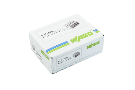 Bornes pour boîtes de dérivation COMPACT WAGO 2273-208 / Lot de 50pcs