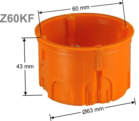 Boîte d'encastrement fi 60 mm plaque Z60KF Simet