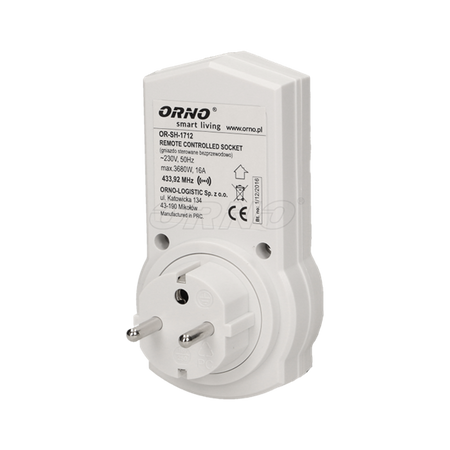 Prise sans fil ORNO Smart Living, iOS, Android, OR-SH-1712