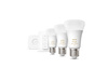 Kit de démarrage Philips Hue 3xE27 A60 8W 2700-6500K + Bridge + contrôleur de gradateur Hue Bluetooth et Zigbee