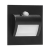 DRACO LED NEW 1,5W, luminaire encastré pour escaliers, 12VDC, 30lm, 4000K, noir, détecteur de mouvement et de crépuscule