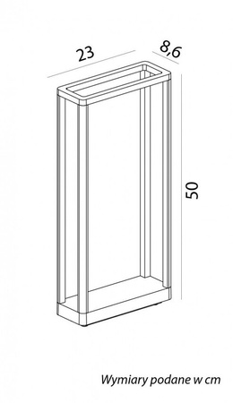 Arma AR-500 LED 9W poteau de jardin, 230V, SU-MA