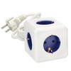 Allocacoc Extended PowerCube avec câble de 1,5 m, Type F Schuko - bleu