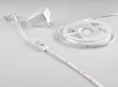 Set de TUYA Smart LED strip 6,5W RGB + 4000K 540lm 2m WiFi, alimentation, contrôleur