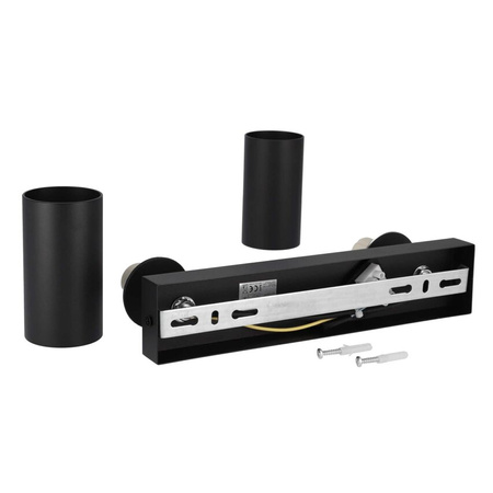 Plafonnier spot pour plafond 2xGU10 noir MALGA 2 Edo Solutions