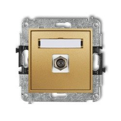 Mécanisme de prise d'antenne simple de type F (SAT) doré or 29MGF-1.1 Karlik Mini