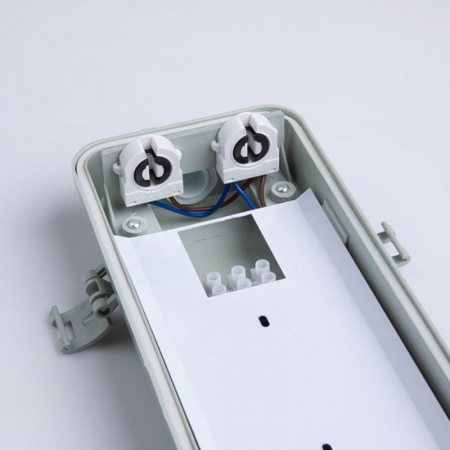 Luminaire hermétique à LED 236 avec réflecteur pour 2 lampes fluorescentes à LED G13 1200 mm IP65 ABS/PS EC79762