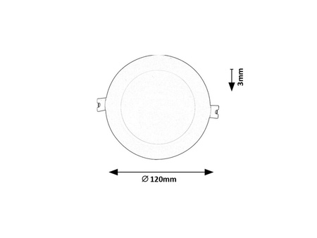 Shaun2 Luminaire encastré 6 W 3000 K 470 lm IP20 blanc 71217 Rabalux