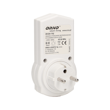 Prise avec fonction de variation, commandée sans fil ORNO Smart Living, OR-SH-1702