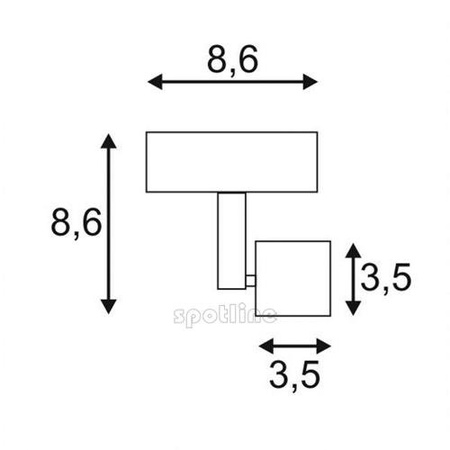 PURI applique et plafonnier intérieur, simple, noir mat, GU10/QPAR51, 50W max, SLV