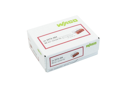 Bornes pour boîtes de dérivation COMPACT WAGO 2273-204 / Lot de 100 pcs