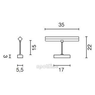 Lampadaire LED pour peintures Strip chrome 3000K 146722 SLV