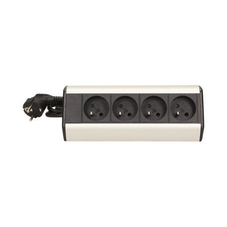 Prise de bureau avec support de montage 4x2P+Z et câble 1,8m Orno