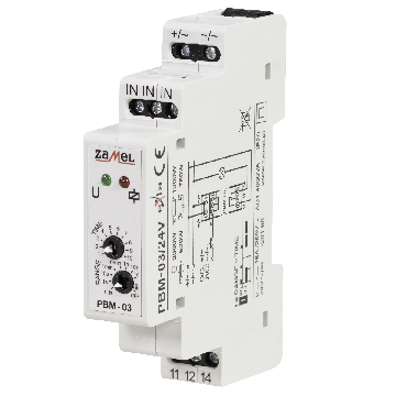 Relais: d'installation; bistable; NO; Ude bobine: 24VAC; 16A; IP20; PBM-03/24V ZAMEL
