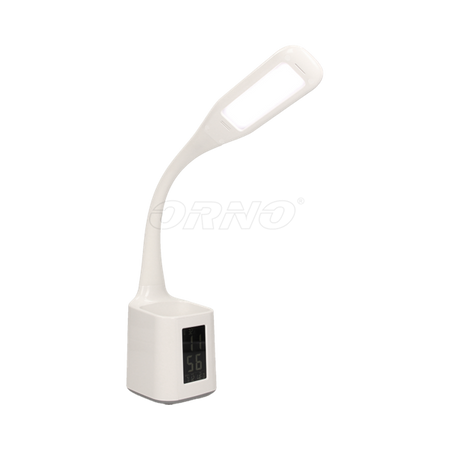 Lampe de bureau LED KORAL avec horloge et porte-stylo ,OR-LB-1534 Orno