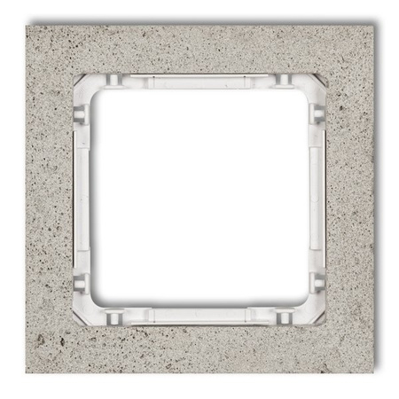 Cadre simple universel béton (cadre gris clair, fond blanc) gris clair Karlik Deco 27-0-DRB-1