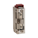 Gâche électrique symétrique avec rail de guidage et indication d'une porte non fermée, réversible, MINI