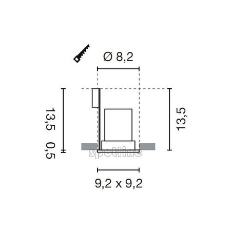 CONTONE encastré de plafond intérieur, carré, inclinable, blanc, LED, 16W, 2000K-3000K, Dim to warm, variable Triac, SLV