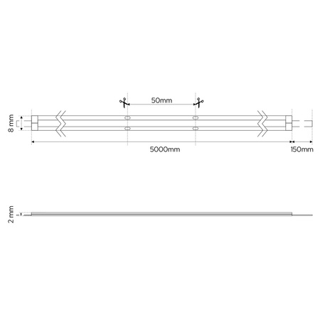 Ruban LED NASTRO COB 12W/m 480LED/m 4000K dimmable 12V DC IP22 5m EDO777649 EDO Solutions